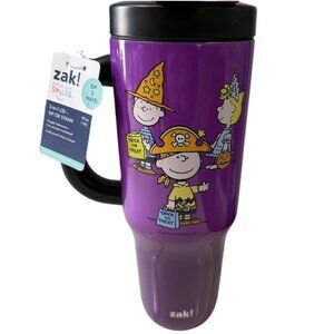 Zak! Peanuts Halloween 2-In-1 Sutton Tumbler 40 Oz Purple
